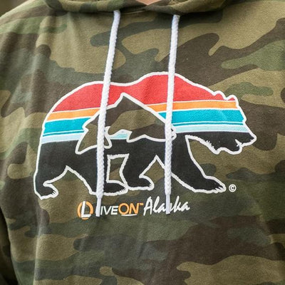 NEW - Camo Kodiak Bear LiveON Hoodie